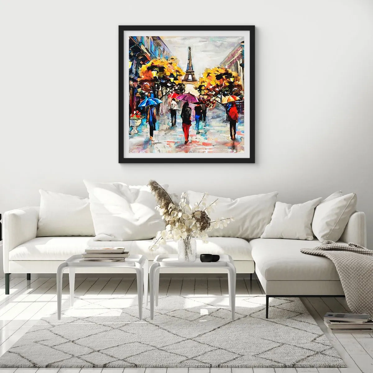 Plakat w czarnej ramie - Jesienią szczególnie piękny - 60x60 cm