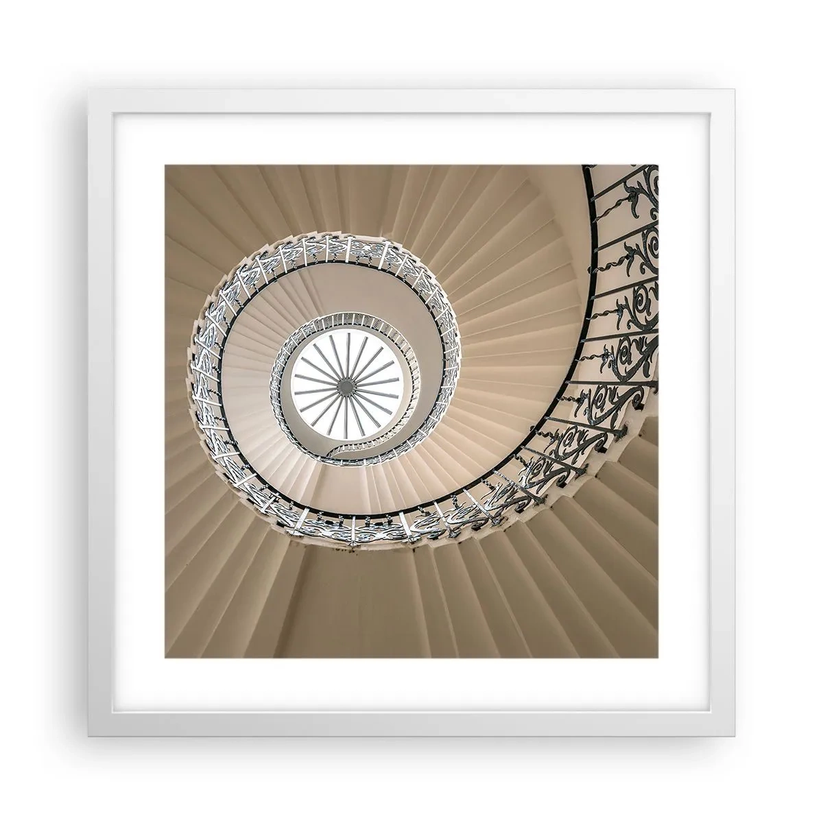 Plakat w białej ramie - W środku muszli - 40x40 cm