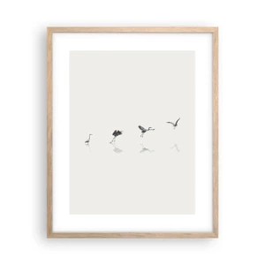 Plakat w ramie jasny dąb - Cztery proste kroki - 40x50 cm