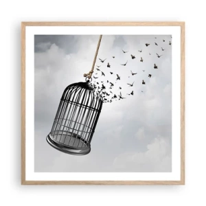 Plakat w ramie jasny dąb - Wiara...Nadzieja...Wolność! - 60x60 cm