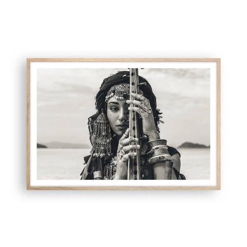 Plakat w ramie jasny dąb - Sama muzyka orientu - 91x61 cm