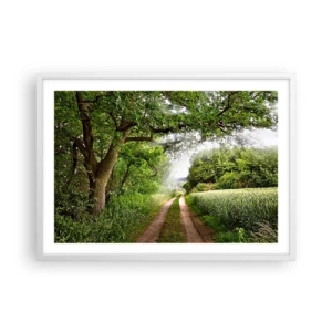 Plakat w białej ramie - Et in Arcadia ego - 70x50 cm