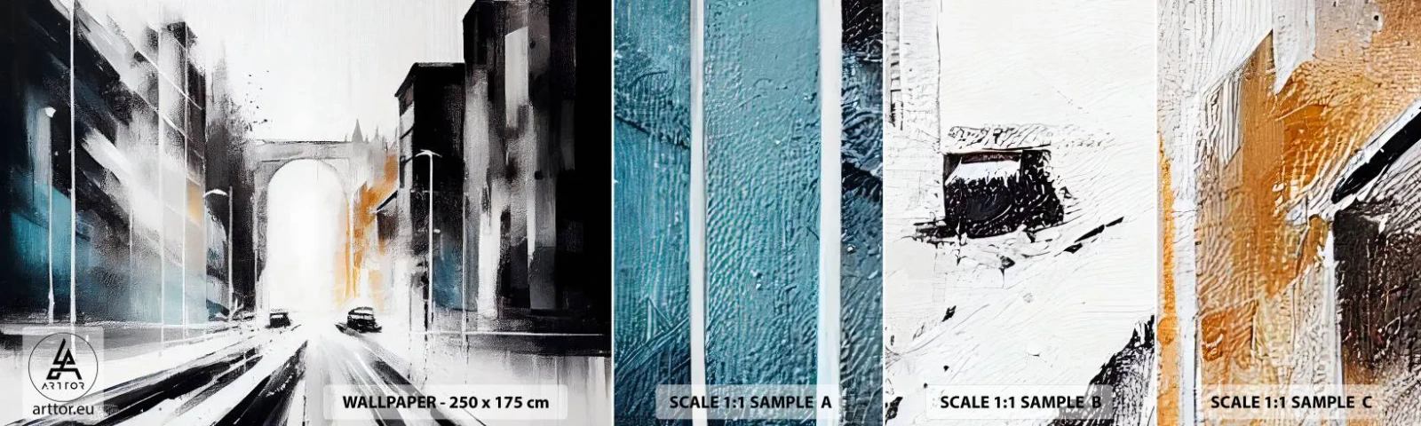 Fototapeta Próbka Standard Eco - Studium miasta: architektura i ruch - Architektura, Pejzaż, Ulica - 100x30 cm