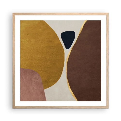 Plakat w ramie jasny dąb - Abstrakcja – miejsce w przestrzeni - 60x60 cm