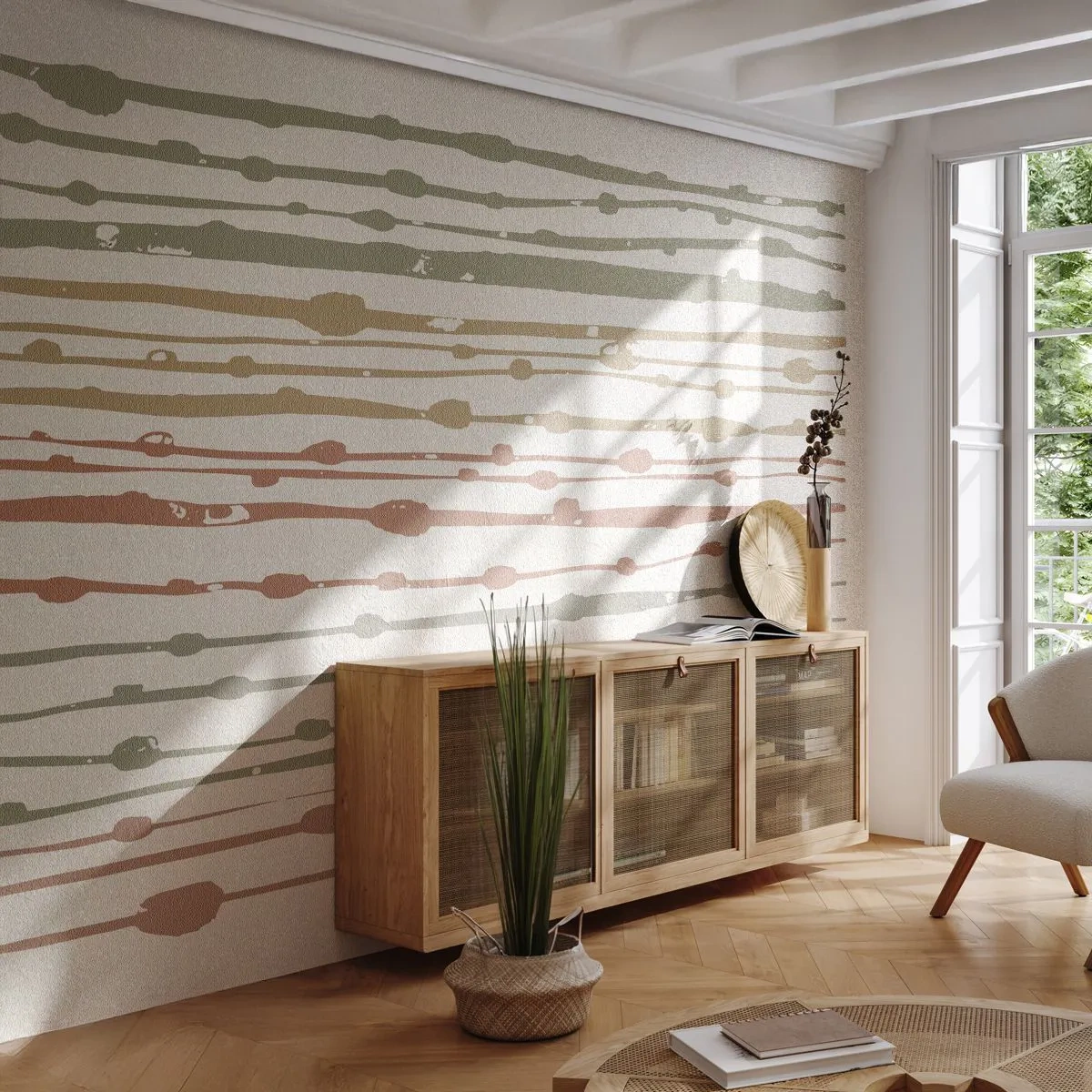 Fototapeta Standard Eco - Muzyczny zapis barw - Minimalizm, Pastelowy, Sztuka - 400x280 cm