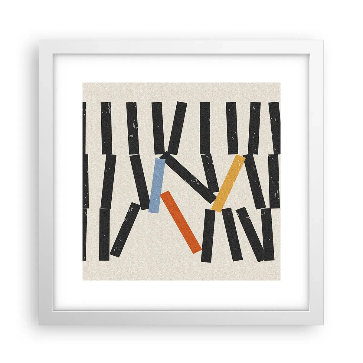 Plakat w białej ramie - Domino – kompozycja - 30x30 cm