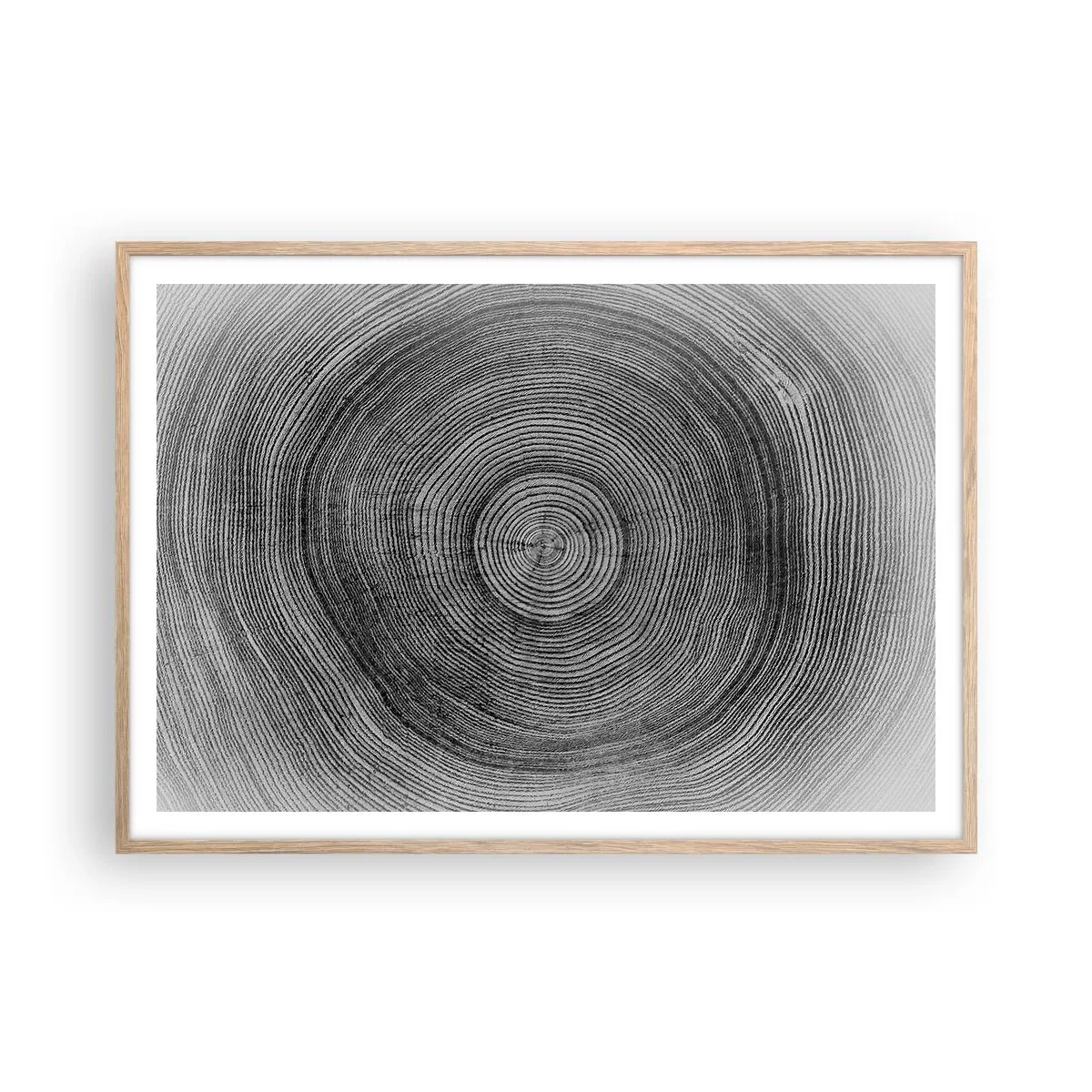 Plakat w ramie jasny dąb - Znak czasu - 100x70 cm