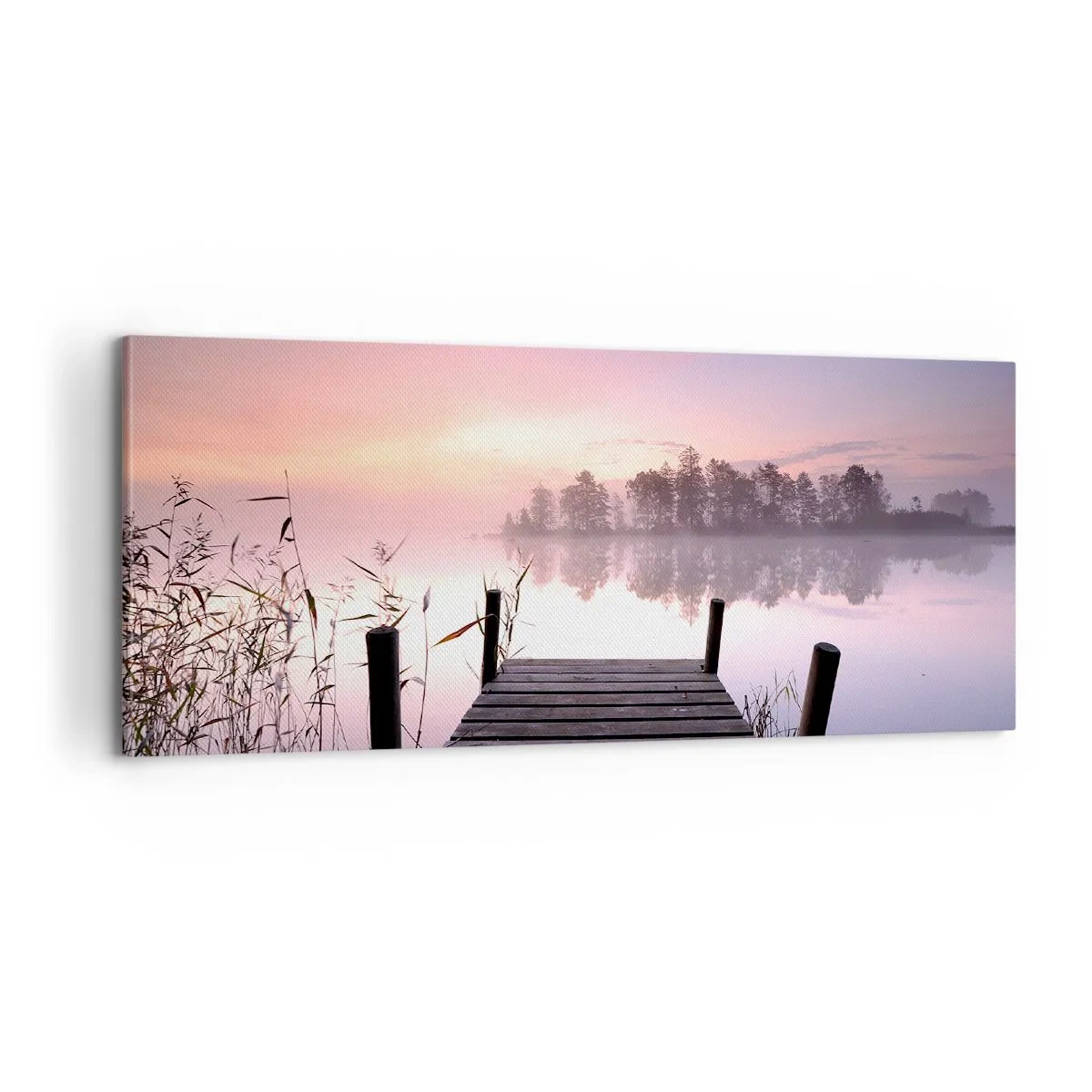 Obraz na płótnie - Z liliowej mgły... - 100x40 cm