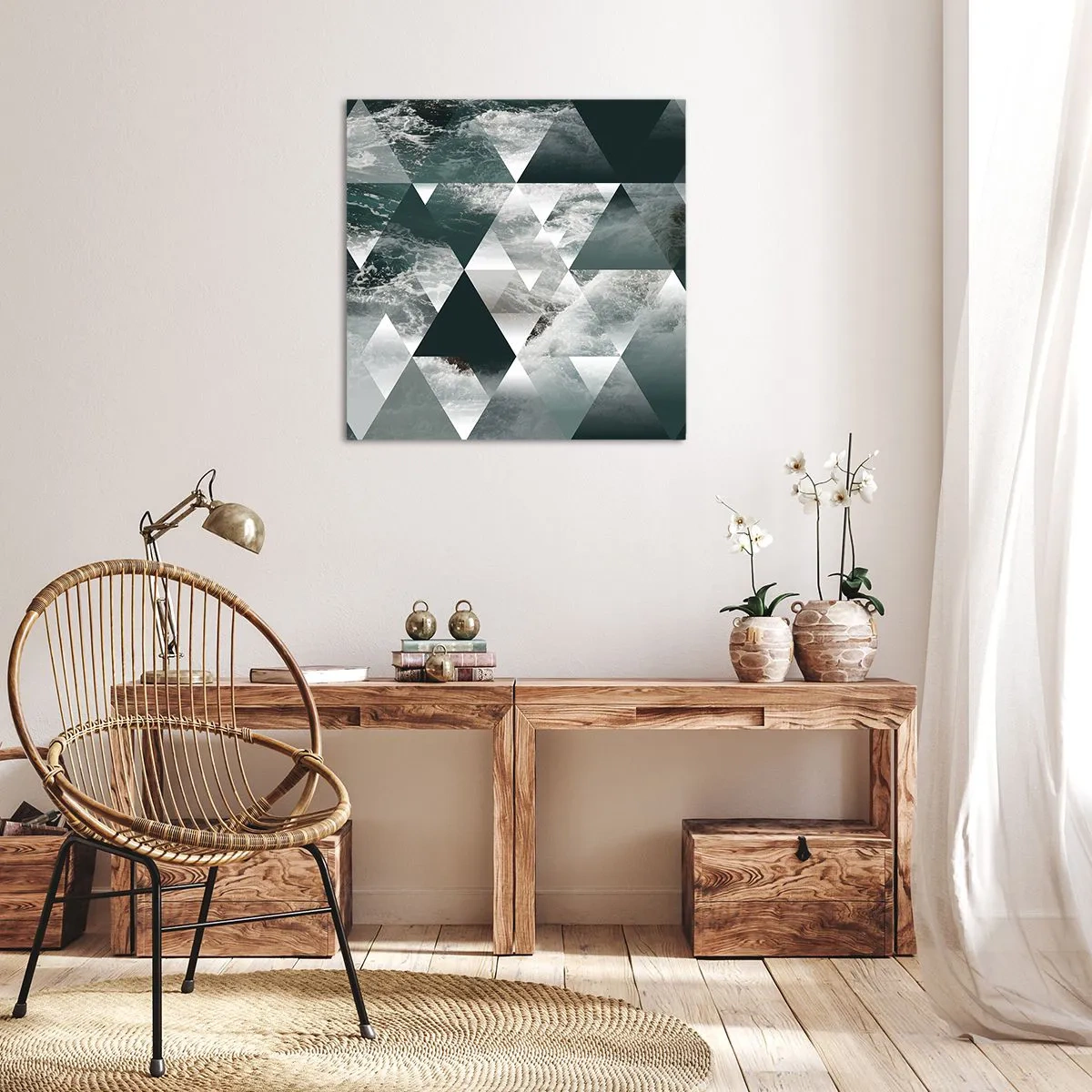 Obraz na płótnie - Kryształowa perspektywa - 60x60 cm