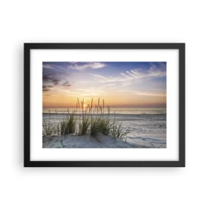 Plakat w czarnej ramie - Popatrz, pomyśl, poczuj - 40x30 cm