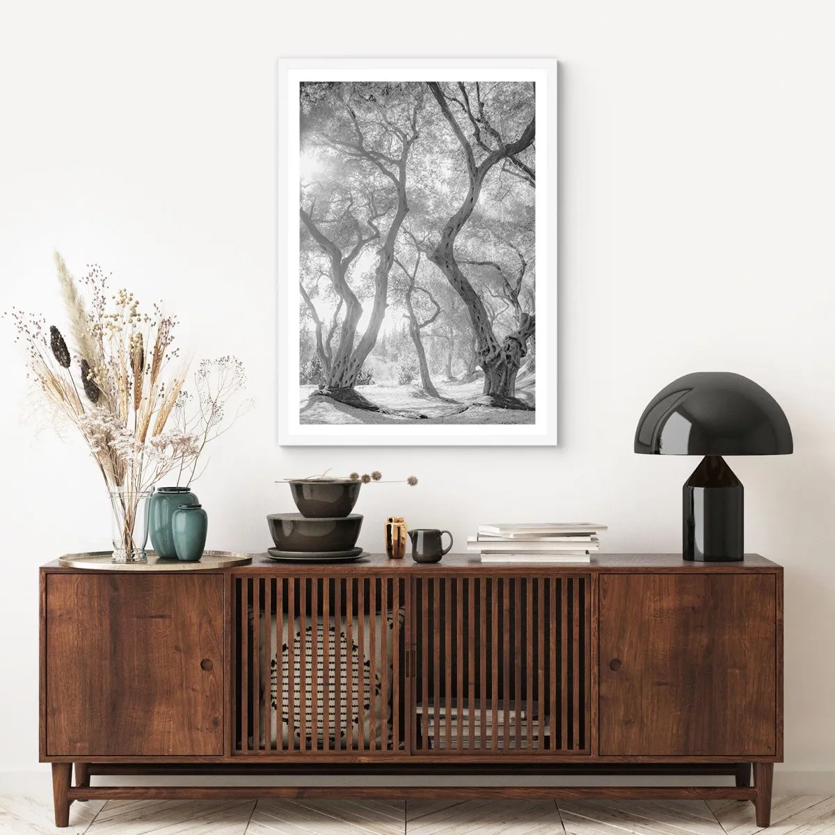 Plakat w białej ramie - W oliwnym gaju - 40x50 cm