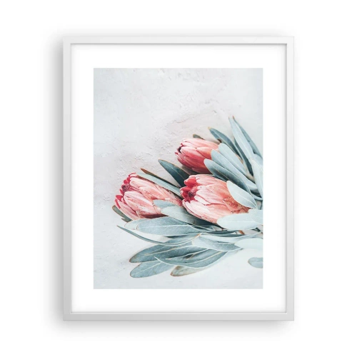 Plakat w białej ramie - Zawstydzone własną urodą - 40x50 cm