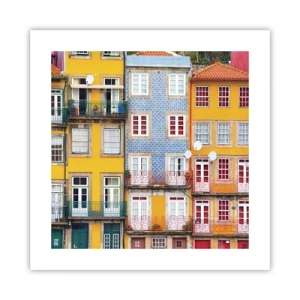 Plakat - Barwy starego miasta - 40x40 cm