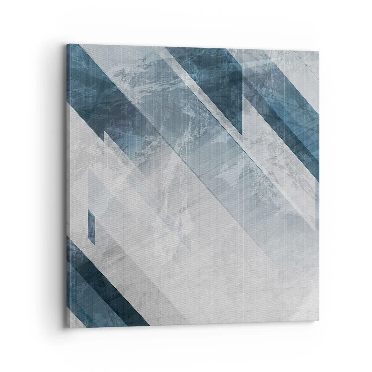 Obraz na płótnie - Kompozycja przestrzenna – ruch szarości - 70x70 cm