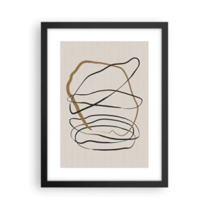 Plakat w czarnej ramie - Kompozycja – taniec opętaniec - 30x40 cm