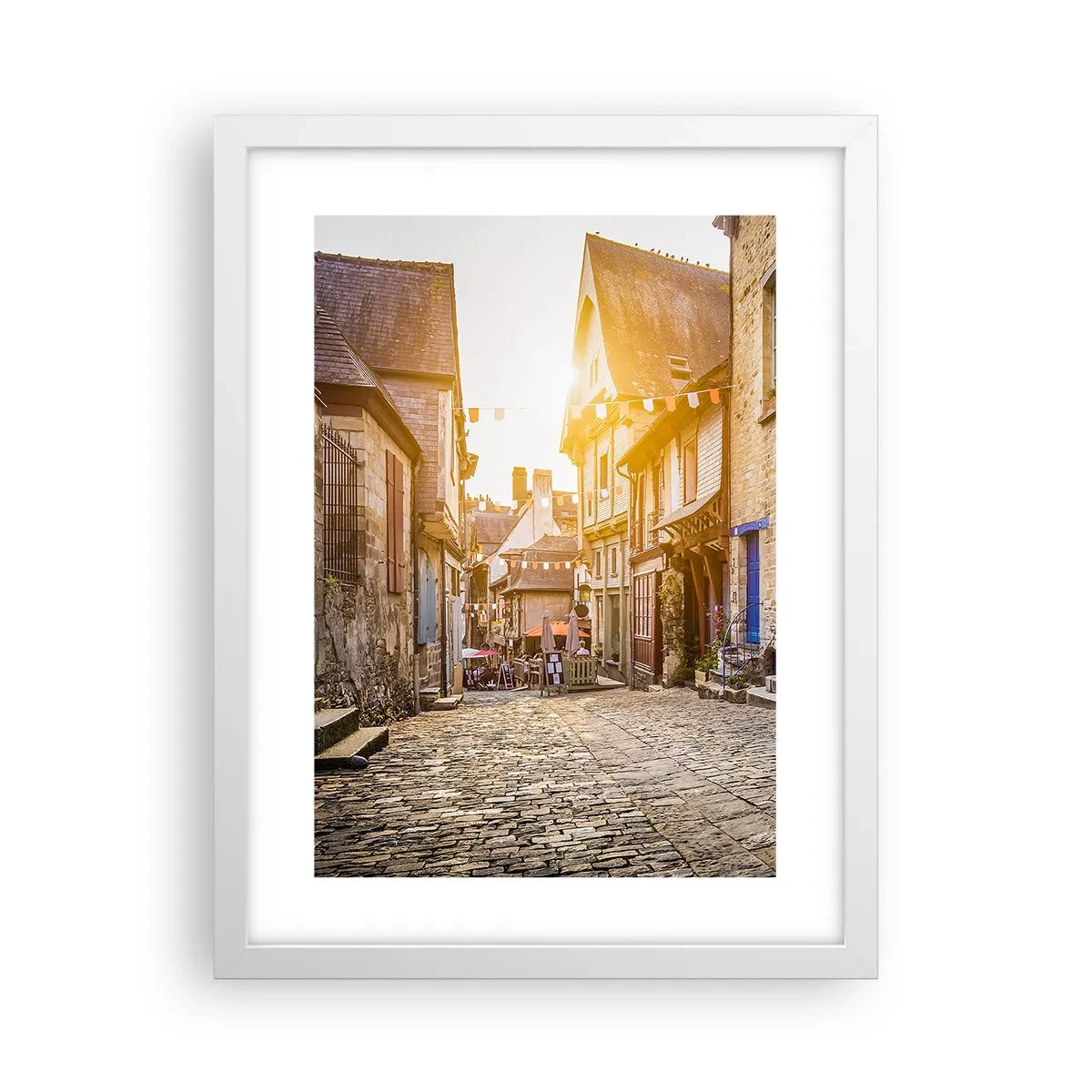 Plakat w białej ramie - Biały duch miasteczka - 30x40 cm