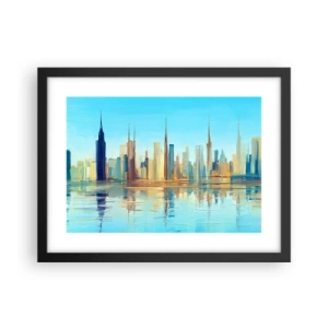 Plakat w czarnej ramie - Słoneczna metropolia - 40x30 cm