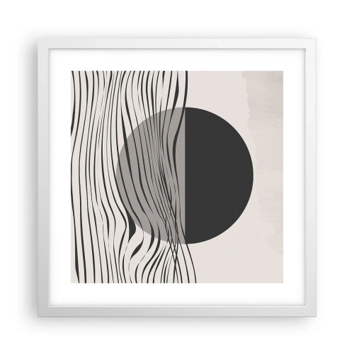 Plakat w białej ramie - Kompozycja połowiczna - 40x40 cm
