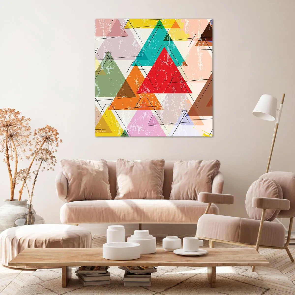 Obraz na płótnie - Trzy po trzy - 50x50 cm