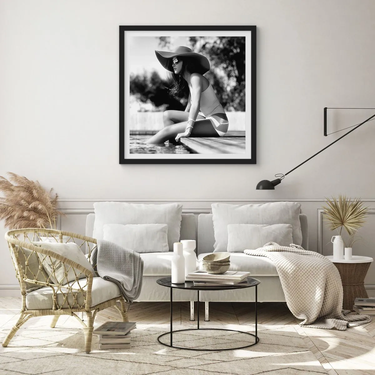 Plakat w czarnej ramie - Letnie marzenie - 50x50 cm