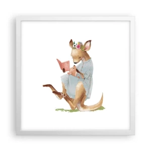 Plakat w białej ramie - Poczytaj mi, mamo - 40x40 cm