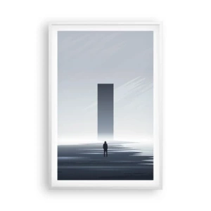 Plakat w białej ramie - Szansa czy zagrożenie? - 61x91 cm