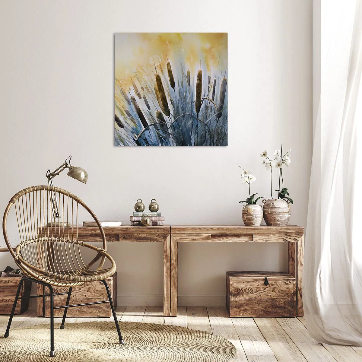 Obraz na płótnie - Chłód wody, słońca żar - 60x60 cm