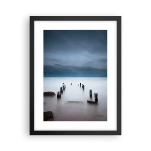 Plakat w czarnej ramie - Zamyślone jezioro - 30x40 cm