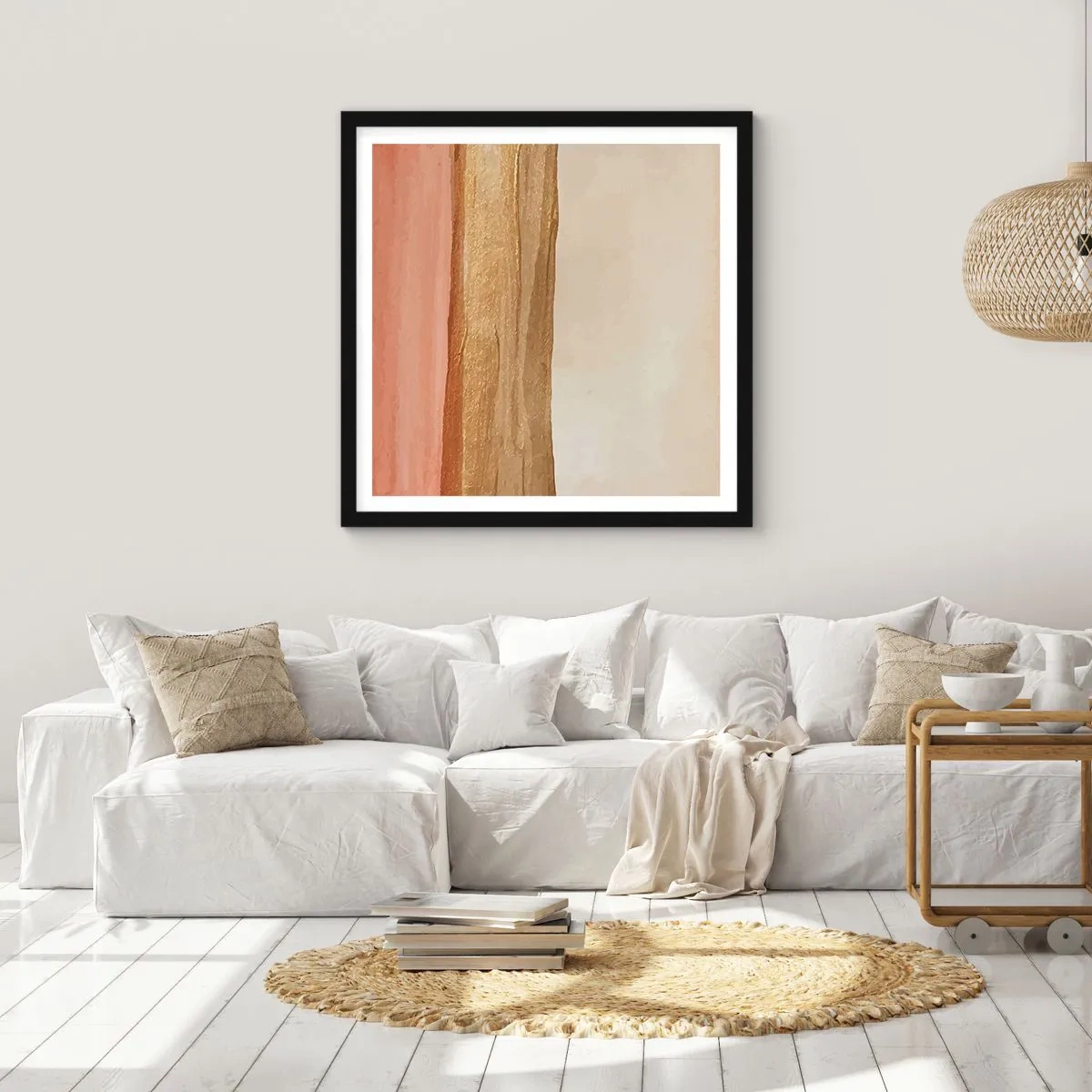 Plakat w czarnej ramie - Kompozycja wertykalna - 40x40 cm