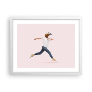 Plakat w białej ramie - Szczypta absurdu - 50x40 cm