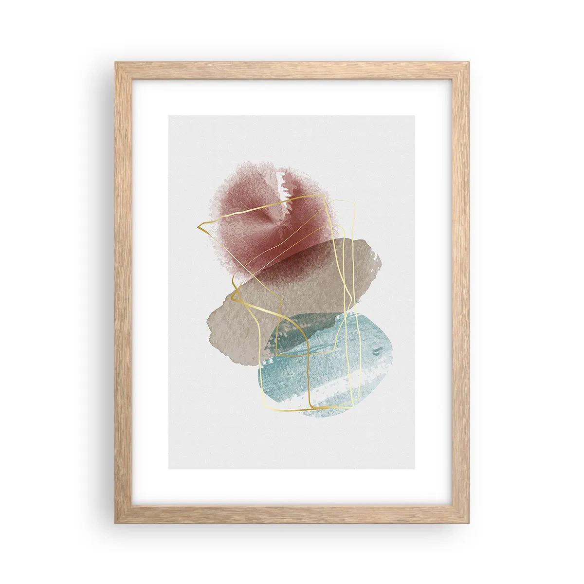 Plakat w ramie jasny dąb - Korale przestrzeni - 30x40 cm