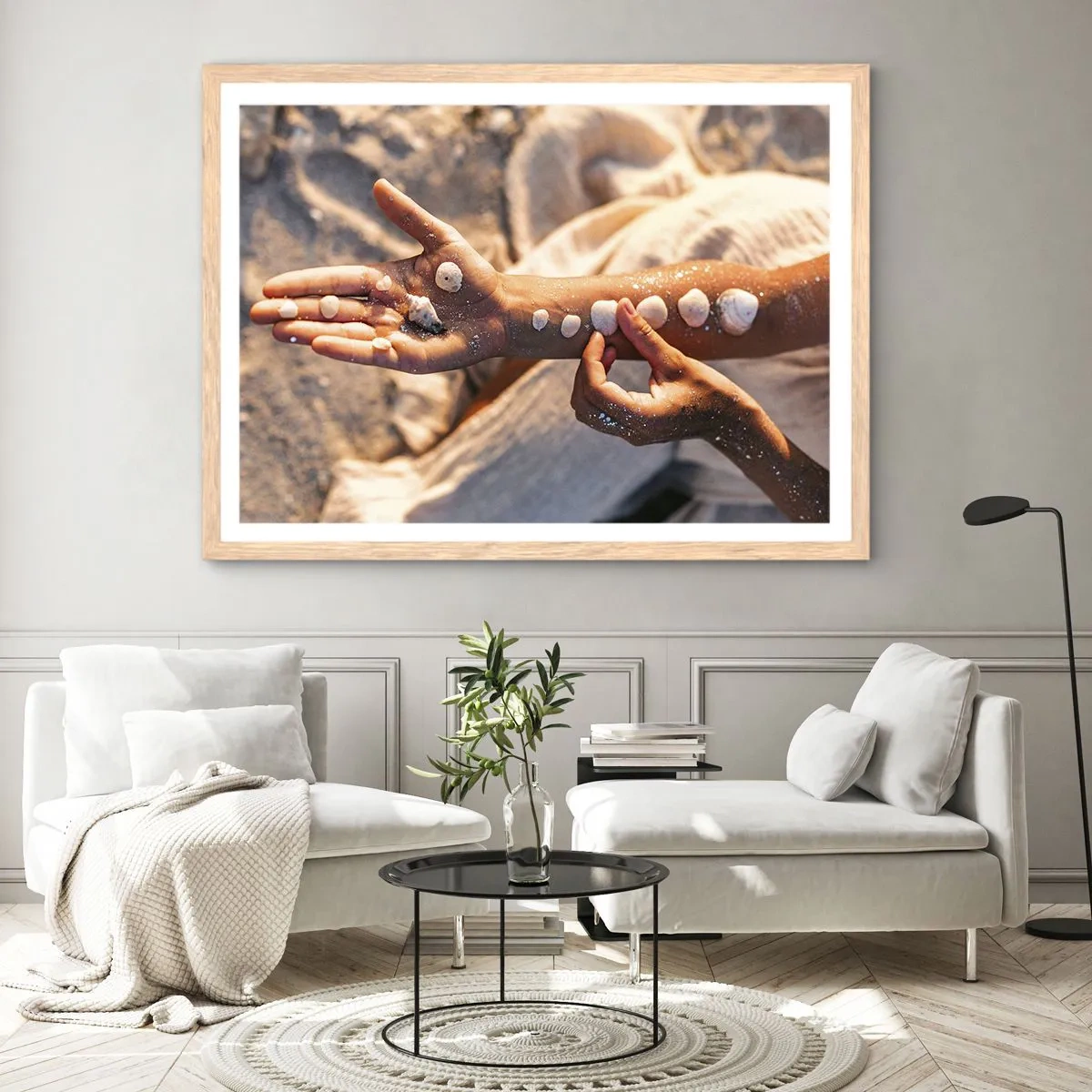 Plakat w ramie jasny dąb - Piękno w zasięgu ręki - 91x61 cm