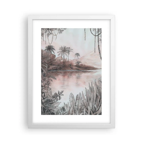 Plakat w białej ramie - XIX-wieczny pamiętnik odkrywcy - 30x40 cm