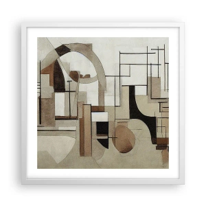 Plakat w białej ramie - Pejzaż miejski 2.0 - 50x50 cm