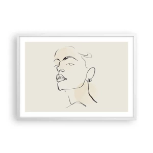 Plakat w białej ramie - Dumne spojrzenie - 70x50 cm