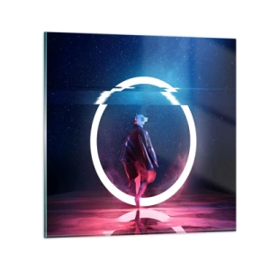 Obraz na szkle - Między światami - 30x30 cm