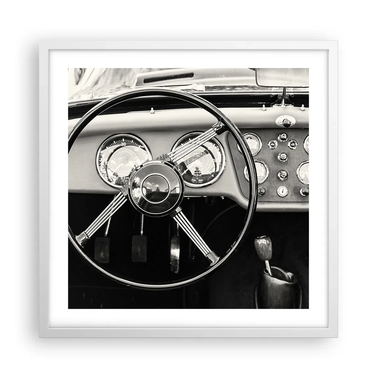 Plakat w białej ramie - Marzenie kolekcjonera - 50x50 cm