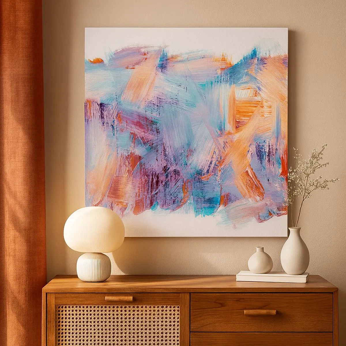 Obraz na płótnie - Kolorowy bałagan - 30x30 cm