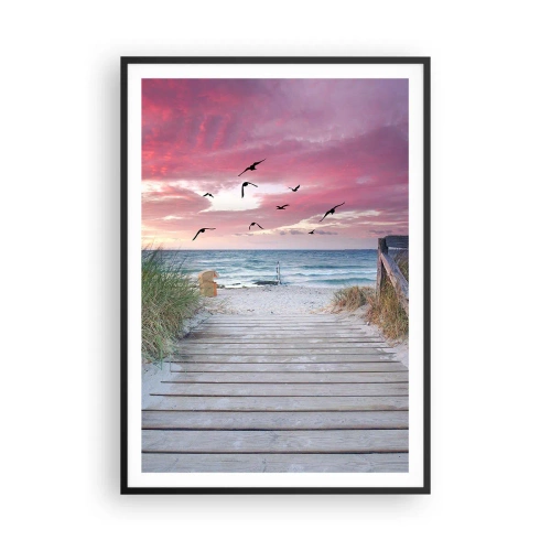 Plakat w czarnej ramie - Bałtycka impresja - 70x100 cm