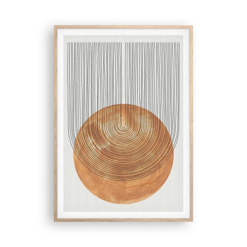 Plakat w ramie jasny dąb - Kompozycja słoneczna - 70x100 cm