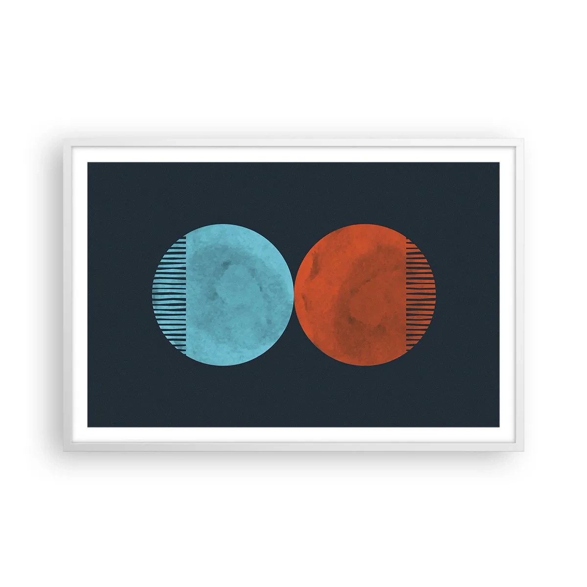 Plakat w białej ramie - Tylko geometria? - 91x61 cm