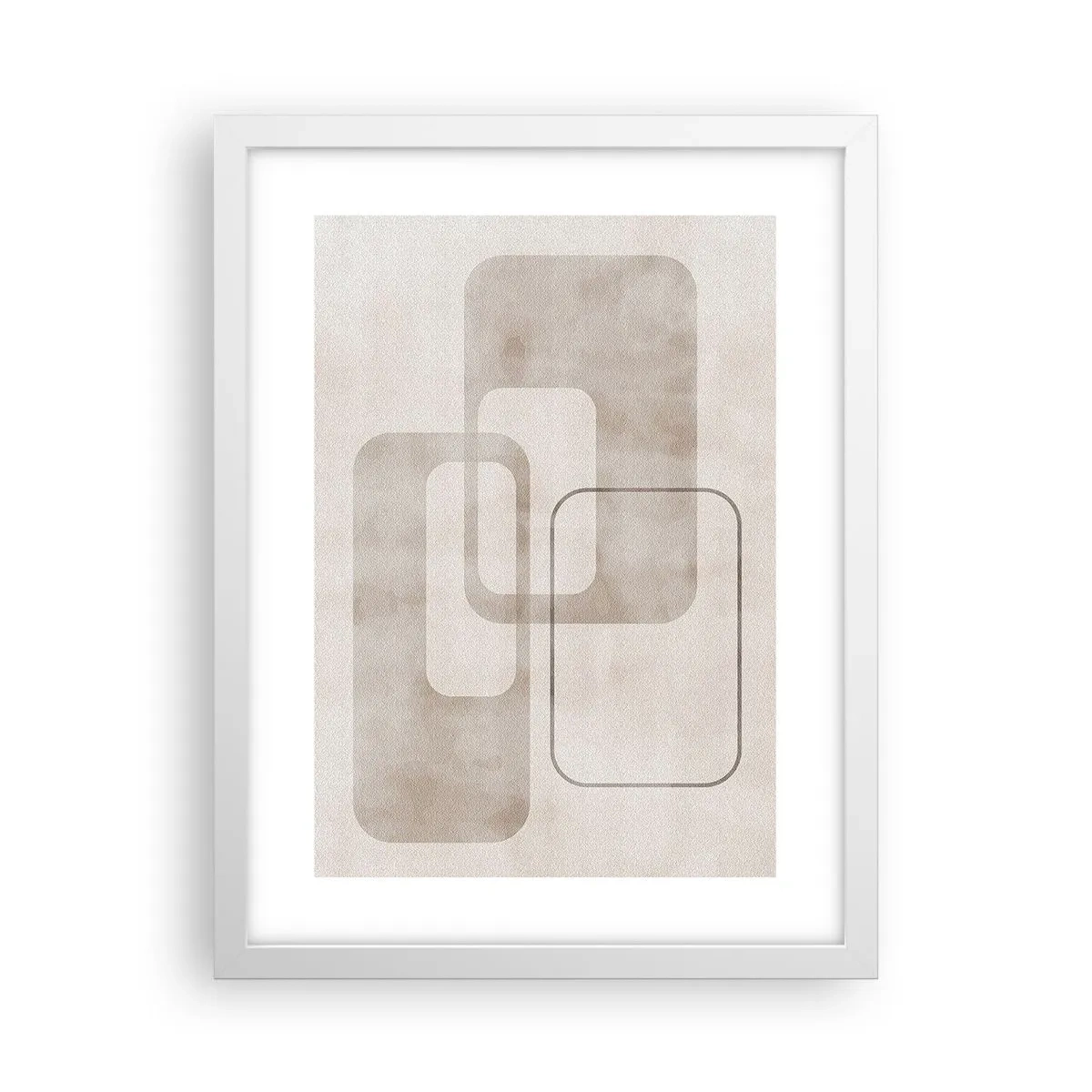 Plakat w białej ramie - Geometryczna fuga - 30x40 cm