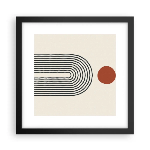 Plakat w czarnej ramie - Magnetyzm kształtów i barw - 30x30 cm