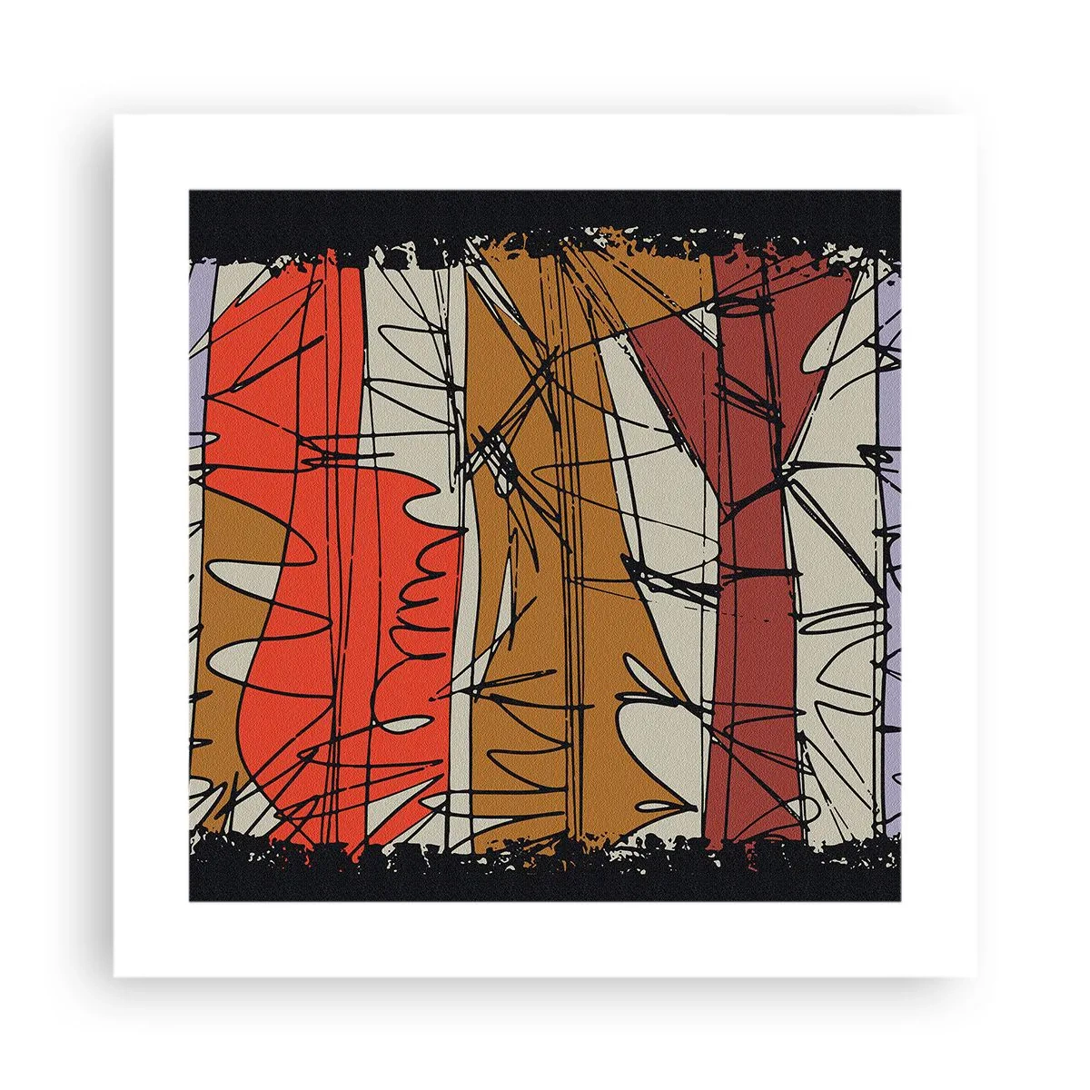 Plakat - Kompozycja spontaniczna - 40x40 cm