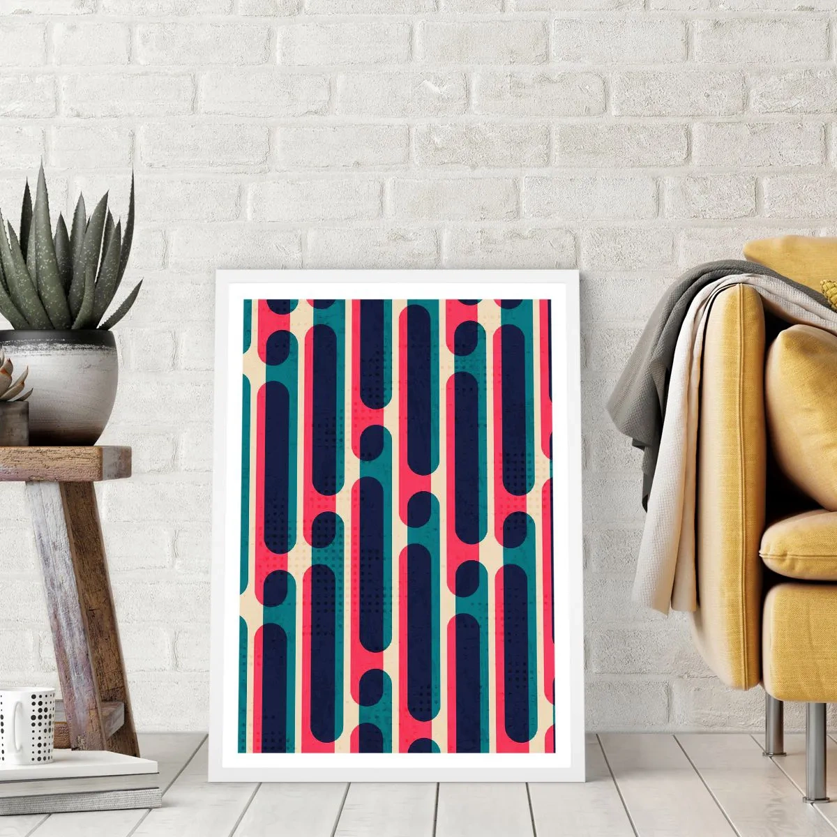 Plakat w białej ramie - W głąb i do przodu - 40x50 cm