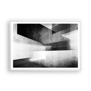 Plakat w białej ramie - Struktura przestrzeni - 100x70 cm