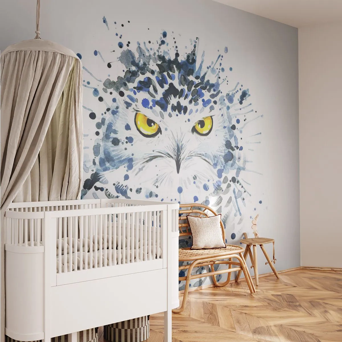 Fototapeta Samoprzylepna Deluxe Sticker - Prosto w oczy - Ptak, Sowa, Zwierzęta - 250x175 cm