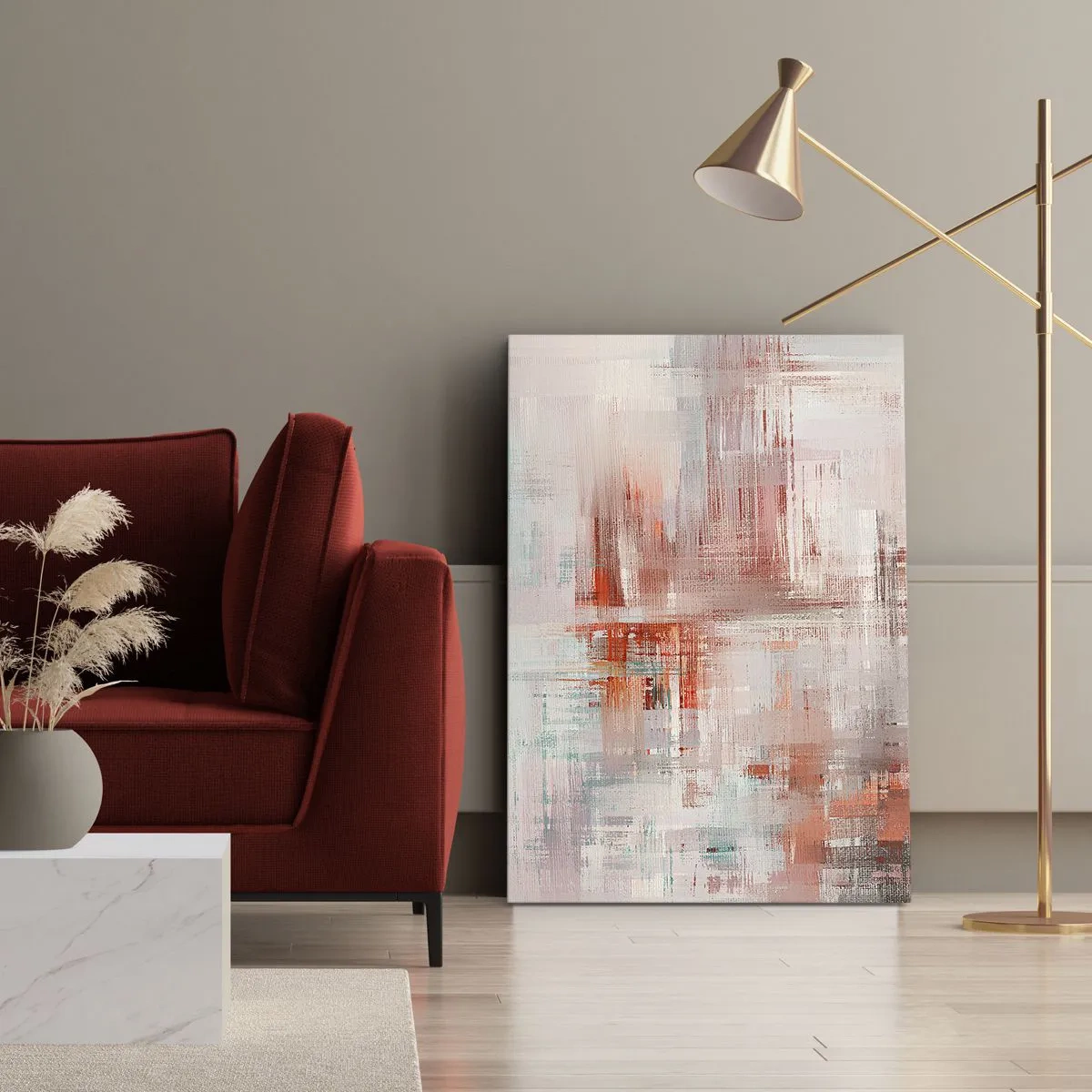 Obraz na płótnie - Zamglone. Ale różowe - 55x100 cm