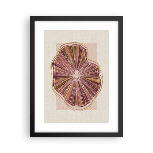 Plakat w czarnej ramie - Abstrakcja promienista - 30x40 cm