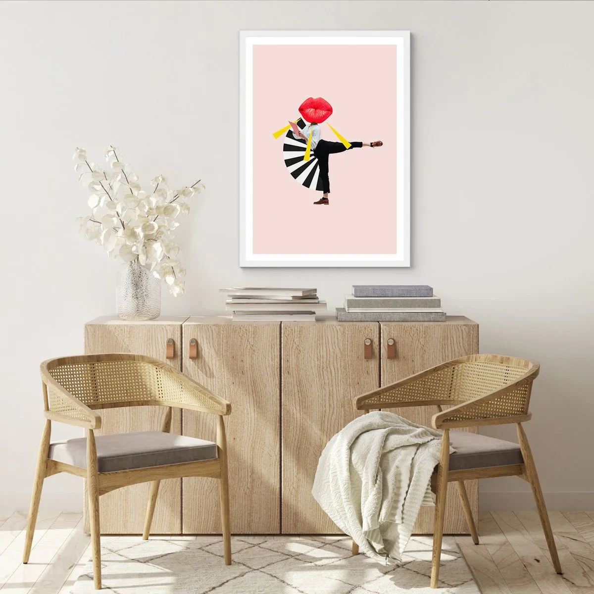 Plakat w białej ramie - Surrealistyczny pop-art - 50x70 cm